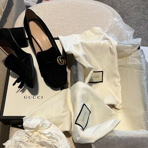 Gucci Women's Black Fringe Loafers